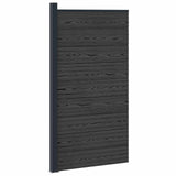 Fence Panel WPC and Aluminium Black 42039078