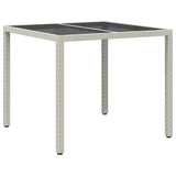 Garden Table White 90 x 90 x 75 cm Poly Rattan 362535