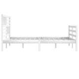 Bed Frame without Mattress White Solid Wood 200x200 cm 3101109