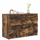 TV Cabinet Smoked Oak 80x35x54 cm Engineered Wood 861791