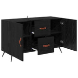 Sideboard Black Oak 100 x 36 x 60 cm Engineered Wood 882453