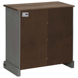 Sideboard HALDEN with Sliding Door Grey 80x40x80 cm Solid Wood 4018423