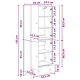 Cabinet Set 2 pcs Grey Sonoma Engineered Wood 3416859