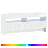 LED TV Cabinet High Gloss White Engineered Wood 896109