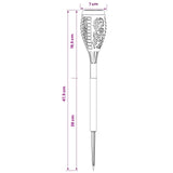 Outdoor Solar Lights with Ground Spike 12 pcs Warm White ABS 42042722