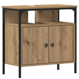 Bathroom Vanity Units with Shelf 3 pcs Brown Engineered wood 3334398