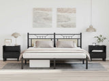 Bed Cabinet Black Oak 40 x 35 x 50 cm Engineered Wood 8004339