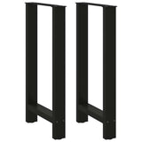 Bar Table Legs Black 2 pcs 40x cm Steel 4013324