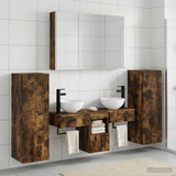 Bathroom Furniture Set 6 pcs Smoked Oak 3407123