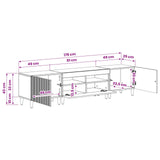 5 Piece LED TV Cabinet Black Engineered Wood 3416595