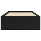 Bed Frame with Storage Black Oak 80 x 200 cm Engineered Wood 3429531