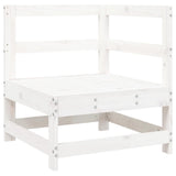 8 Piece Garden Sofa Set White Solid Wood Pine 3250597