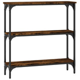 Console Table Smoked Oak 75x22.5x75 cm Engineered Wood 834032