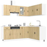 11 Piece Kitchen Cabinet Set Porto Sonoma Oak Engineered Wood 3314964