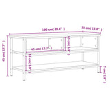 TV Cabinet Grey Sonoma 100x35x45 cm Engineered Wood 832786