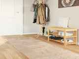 Rug Runner MARSA Beige 100 x 450 cm Polyester and PVC 42023096