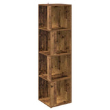 Corner Cabinet Old Wood 33x33x132 cm Engineered Wood 856722