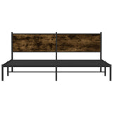Metal Bed Frame without Mattress Smoked Oak 193x203 cm 4007673