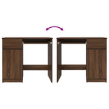 Desk Brown Oak 86x49x76 cm Engineered Wood 861829
