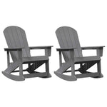 Adirondack Rocking Chairs 2 pcs Light grey HDPE 3335837