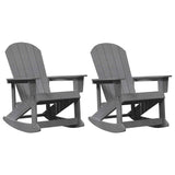 Adirondack Rocking Chairs 2 pcs Light Grey HDPE 3335837