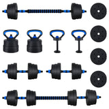 4-in-1 Dumbbell Set Black and Blue 121 x 19.5 x 19.5 cm 3403863