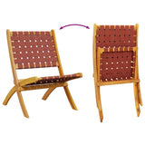 Folding Garden Chairs 2 pcs Red Solid Wood Acacia and Fabric 366511