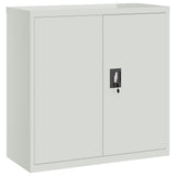 ZNTS Office Cabinet with 2 Doors Grey 90 cm Steel 20114