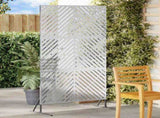 Privacy Screen 100 x 50 x 180 cm Galvanised Steel Silver 868547