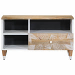 ZNTS TV Cabinet 80x33.5x46 cm Solid Wood Mango 4018681