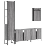 4 Piece Bathroom Furniture Set Grey Sonoma Engineered Wood 3214808