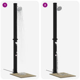 Solar Shower with Shower Head and Faucet 20 L Black 42039809