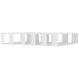 Wall Cube Shelf 6 pcs White 60x15x23 cm Engineered Wood 807135