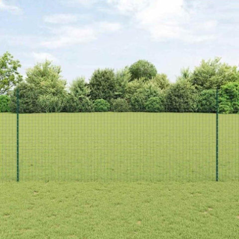 Green Fence Posts 44 pcs Green Metal 3335923