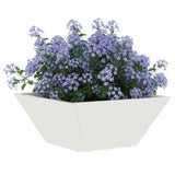 Garden Planter 5 pcs White 35 x 35 x 15 cm Cold-rolled Steel 873799