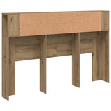 Headboard Cabinet Artisan Oak 160x18.5x103.5 cm Engineered Wood 856883