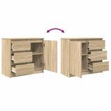 Sideboard with Drawer Sonoma Oak 71x35x65 cm Engineered Wood 861573