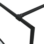 Walk-in Shower Wall Black 140x195 cm Half Frosted ESG Glass 152129