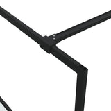 Walk-in Shower Wall Black 140x195 cm Half Frosted ESG Glass 152129