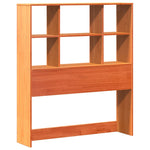 ZNTS Bookcase Bed without Mattress Wax Brown 75x190 cm Small Single Solid Wood Pine 3322767