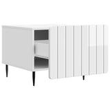 Coffee Table High Gloss White 49 x 50 x 42 cm Engineered Wood 894509
