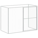 Dog House with Run Light Grey 214x661x181 cm Galvanised Steel 3189127