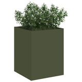 Garden Planter Olive Green 32 x 32 x 40 cm Cold-rolled Steel 876346