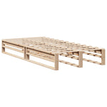 ZNTS Bed Frame without Mattress 90x200 cm Solid Wood Pine 850794