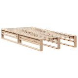 ZNTS Bed Frame without Mattress 90x200 cm Solid Wood Pine 850794
