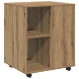 Rolling Cabinet Artisan Oak 60x53x72 cm Engineered Wood 856659