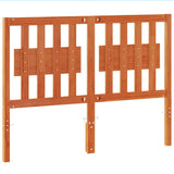 Headboard Wax Brown 135 cm Solid Wood Pine 844293