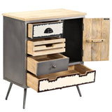 Sideboard Solid Mango Wood and Steel 65x33x76 cm 246283