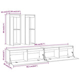 TV Cabinets 4 pcs Solid Wood Pine 3100179