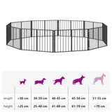Dog Gate 10 pcs Black 100 x 60 cm Galvanised Steel 892000